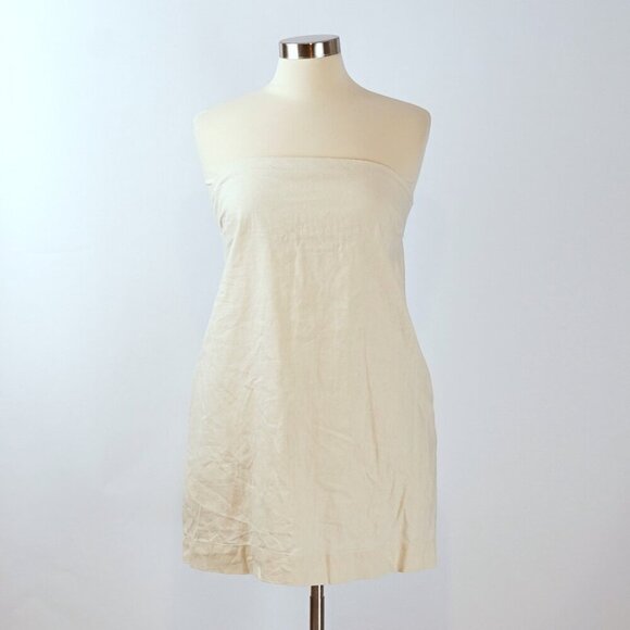 Free People Cotton-Linen Strapless Mini Dress - Size Medium - NWT - Picture 2 of 8